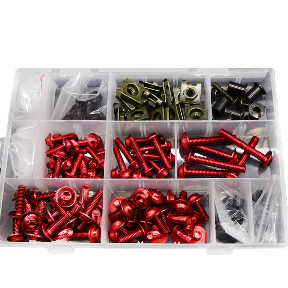 thumbnail image 2 of Motorcycle Fairing Bolt Kit For Honda CBR650R (2018-2019) - Bodywork Screws, Clips, Nuts In Assorted Colors (Blue) 2 of 8