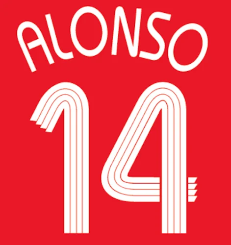 2008 UCL чемпионы Nameset#8 Gerrard#14 Alsonso#9 Fowler печать тепловой печати футбол