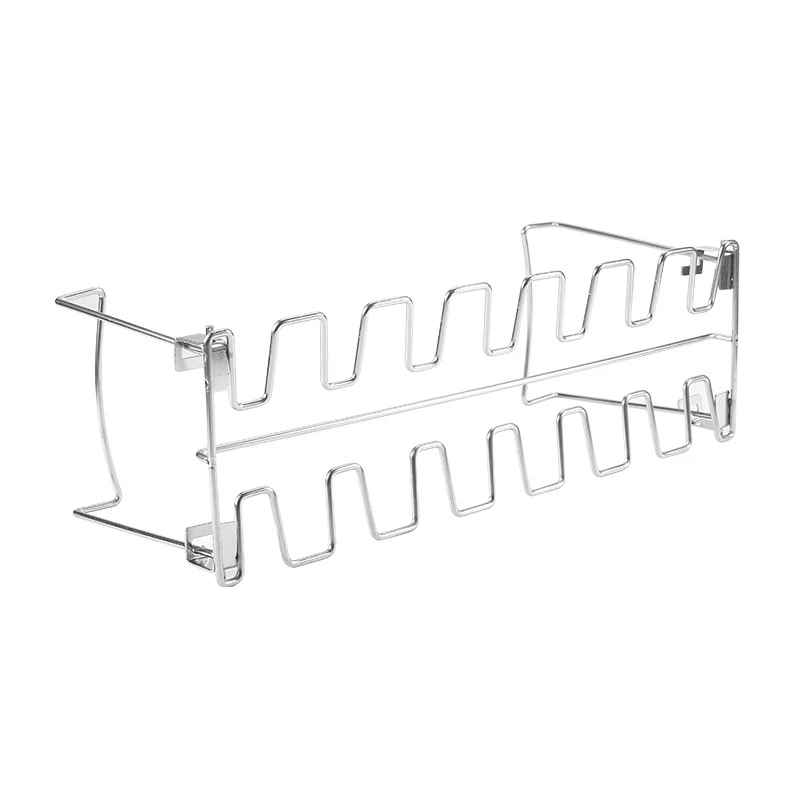 Portable Stainless Steel Folding Chicken Leg Rack With Tray Household Oven Barbecue Plate BBQ Barbecue Tool Utensils