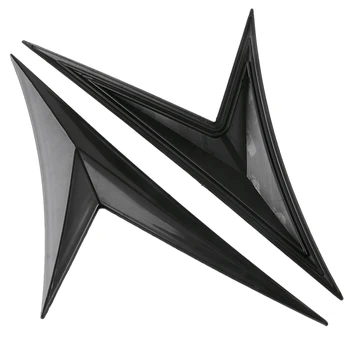 

2Pcs Black Side Wing Air Flow Fender Stickers Grill Intake Vent Trim Blade Style for Honda Civic Universal
