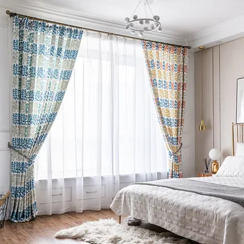 

Modern Simple and New Type of Indonesian Herringbone Printing Curtains for Living Dining Room Bedroom.