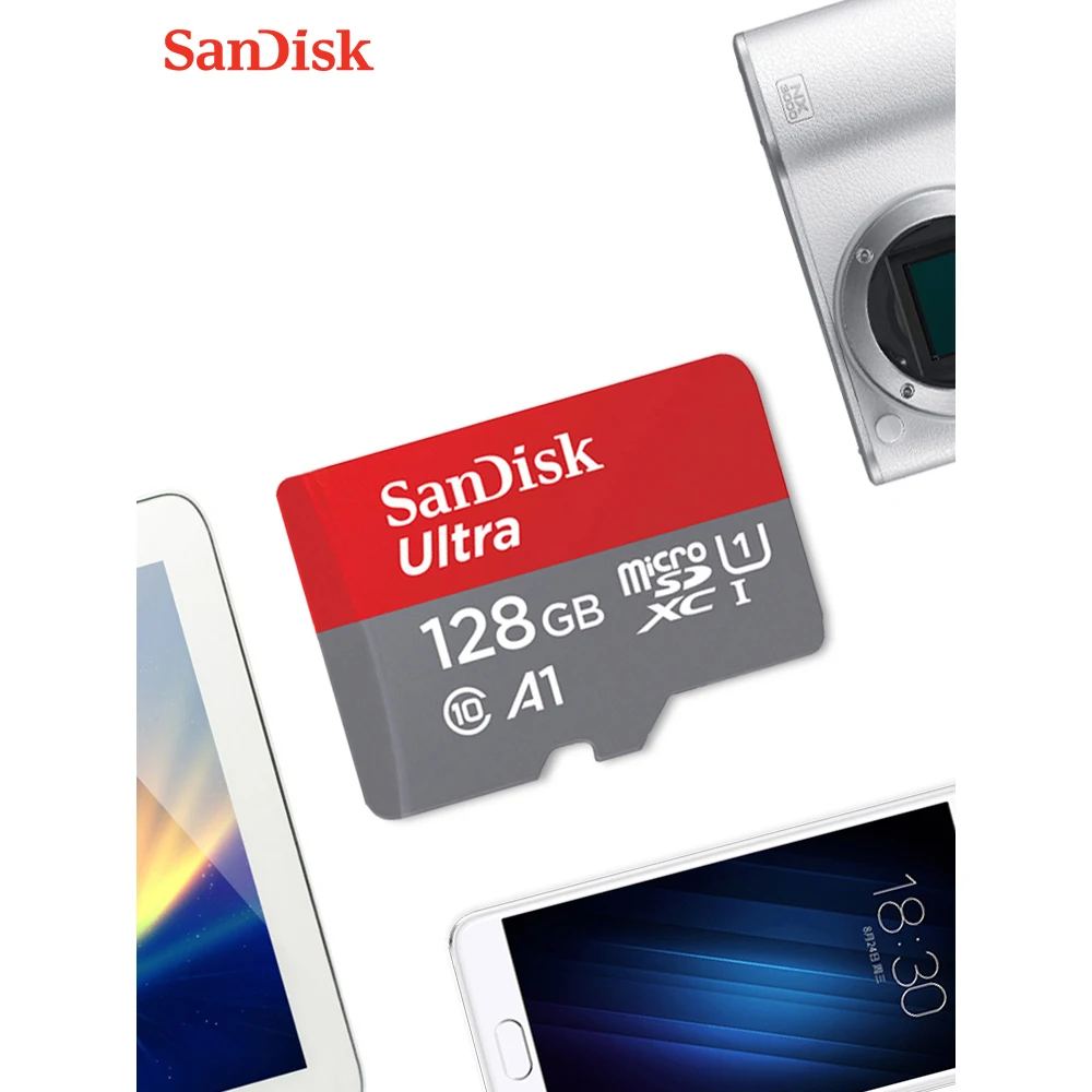 S ROBOT sandisk Ultra Micro SD карта 128 ГБ 32 ГБ 64 Гб 256 ГБ 16 ГБ 8 ГБ 200 ГБ 400 Гб Micro SD карта SD MicroSD для Raspberry pi RPI151