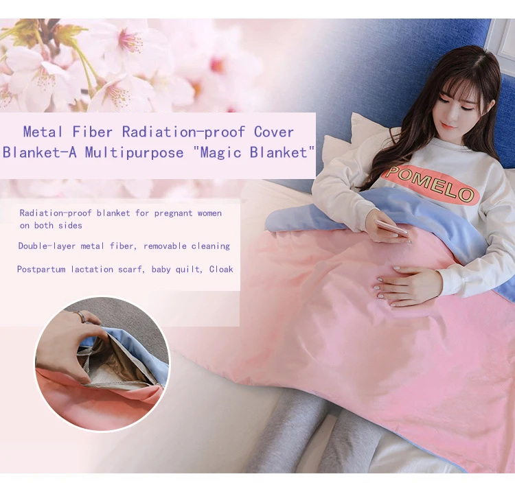 Pregnant women radiation resistant blanket metal double multi-function seasons can unpick and wash warm blanket