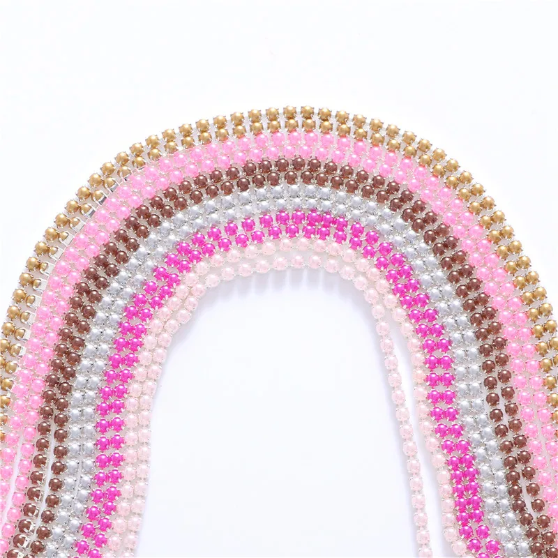Rhinestone Chain Pearl Chain For Sewing DIY Garment Accessories Trim