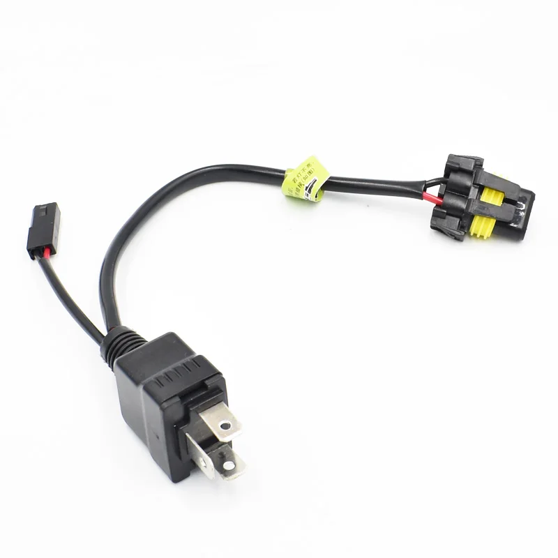 2 шт./лот 12 V/24 V H4 провода Кабельное Реле Жгут Управление кабель для H4 Hi/короче спереди и длиннее сзади) Биксеноновые линзы прожекторного типа разрядные лампы высокой интенсивности проводки Управление;