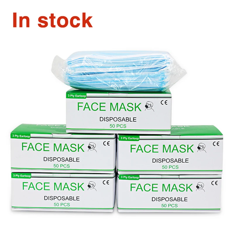 

50pcs Anti-Dust Dustproof Disposable Earloop Face Mouth Masks Facial Protective Cover Mask
