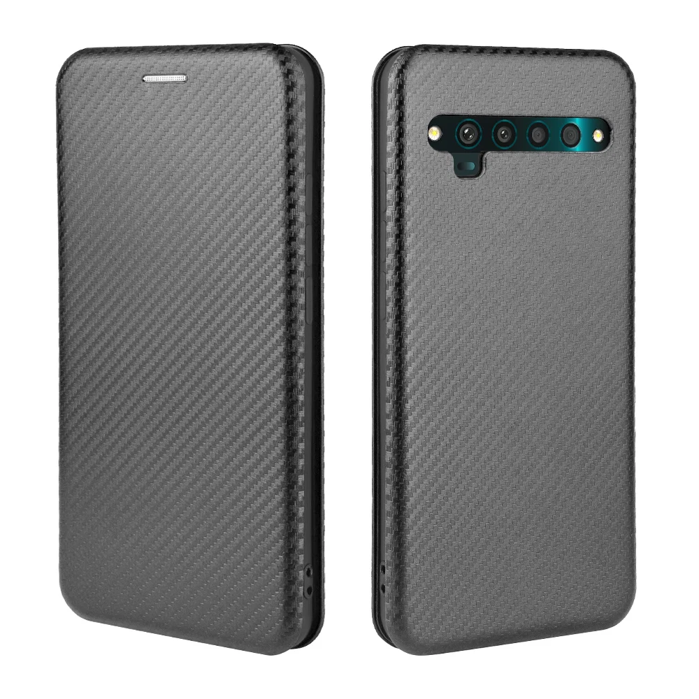 SDTEK Custodia In Pelle Per TCL 10 PRO - Cover A Libro Portafoglio Con Chiusura Magnetica E Supporto, Fessure Per Carte E Denaro, Colore Nero