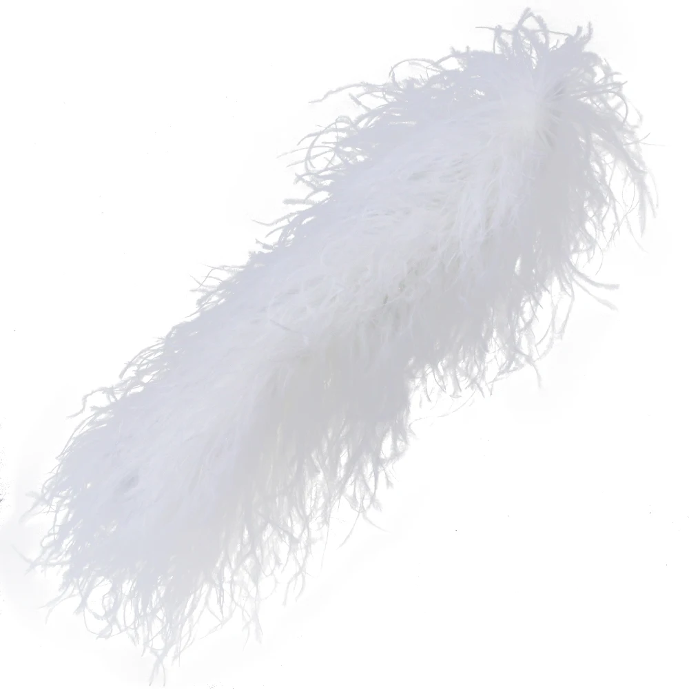 WCFeatherS 2meters Fluffy Ostrich Feathers Boa Feather Fringes Strips Shawl  Wedding Dress Decoration Custom Color Thickness