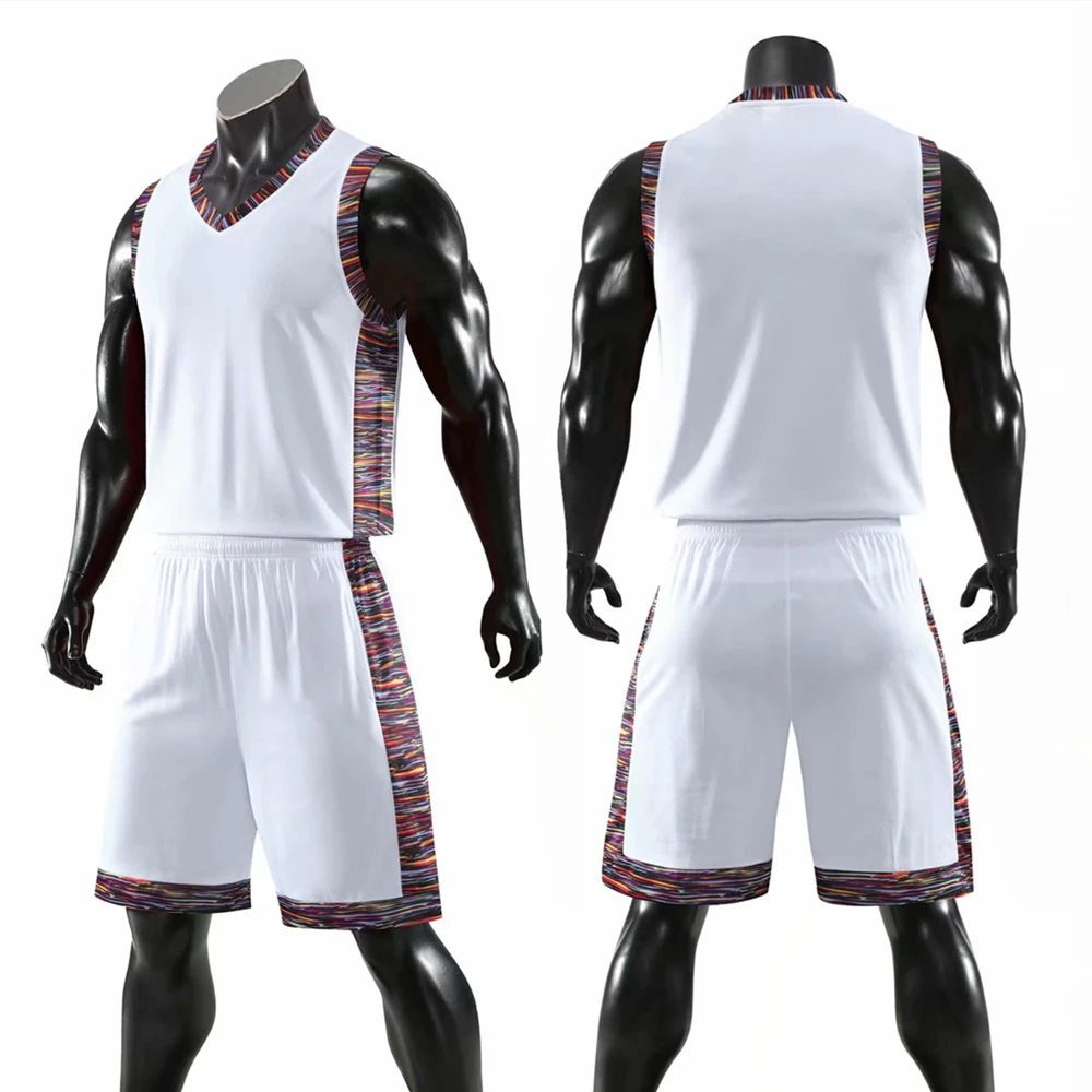 Basketball Jerseys Kids Adult Basketball Jersey Set Child Women & Men Basketball Clothes Shirt Double Pockets Shorts Training Uniform Sports Suit