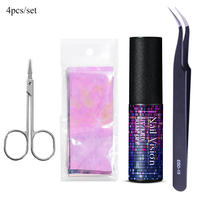 Nail Vision 5 мл клей из фольги для ногтей со звездным небом Набор наклеек переводной клей гель для ногтей УФ-Гель-лак для маникюра DIY - Цвет: ZH07013