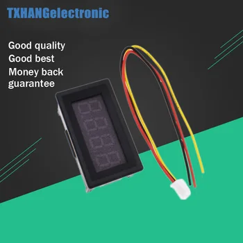 

Digital voltmeter ammeter 3-wire LED current voltmeter DC 0-100V 0.36 / 0.56inch 4-bit current diy electronics
