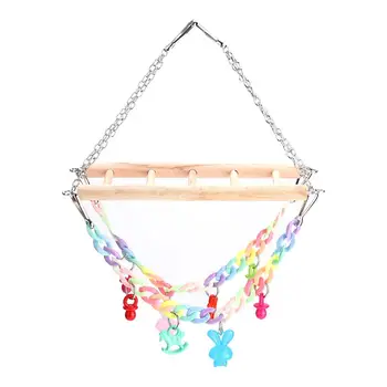 

Toys Wood Birds Standing Chewing Rack Toys Bead Ball Heart Star Shape Parrot Toy Bird Toys Accessories