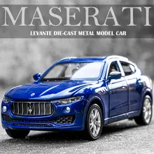 1:32 maserati levante liga diecast modelo de carro de brinquedo veículos modelo com puxar para trás seis porta aberta crianças presente coleção frete grátis
