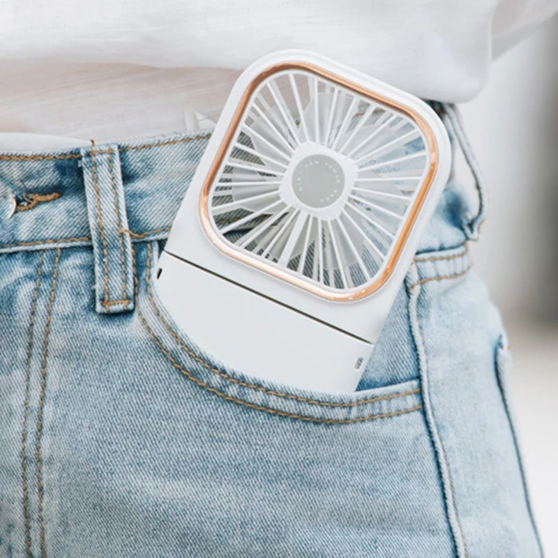 good power bank Portable Mini Neck Fan USB Rechargeable Battery Cooling Fan Small Folding Fan With 3000mAh Power Bank For Indoor Outdoor Portabl power bank charger