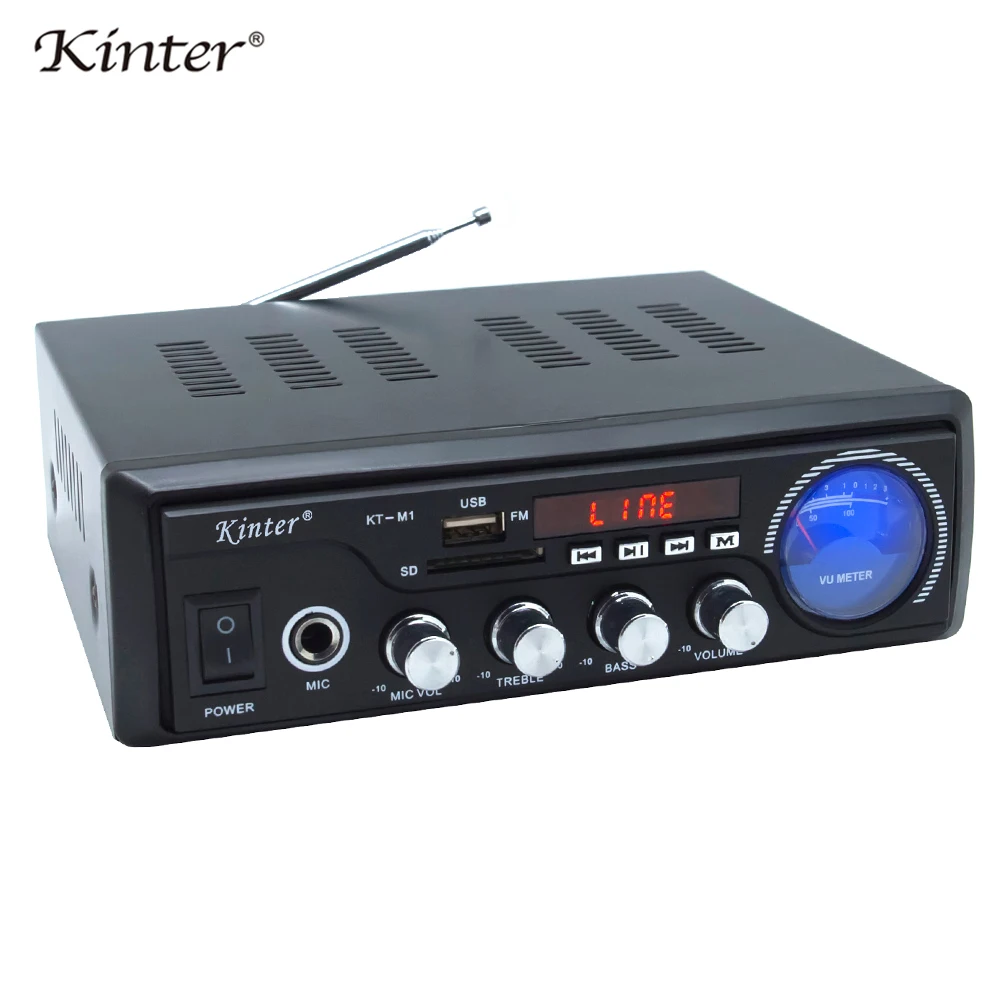 Домашний Усилитель Kinter M1 2 канала USB SD FM MIC вход поддержка аудио и видео