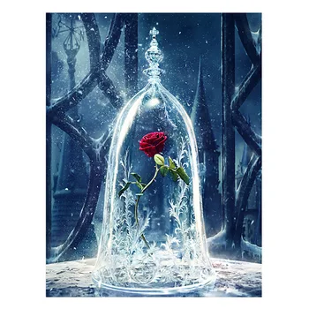 

DIY Oil Painting Paint By Numbers Kits For Adults Rose 16x20 Inches Frameless Artwork Home Decoration