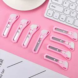 Mini boîte d'emballage artisanale rose, coupe enveloppe en papier, couteau utilitaire, ouvre lettre, fournitures artistiques pour étudiants 