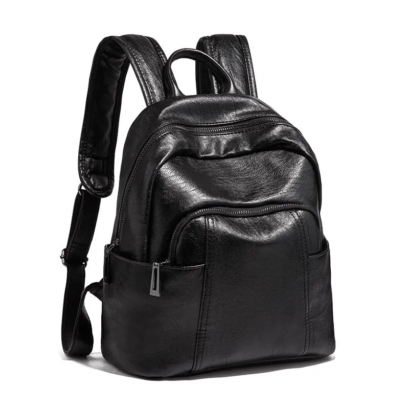 

Leather Backpack Women's 2019 New Style Korean-style Versitile Fashion Casual Leather Soft Leather Large Capacity Travel Backpac