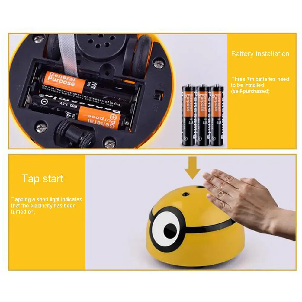 Электронный Инфракрасный индукционный работает миньон с светодиодный звука интерактивные детские куклы игрушки Инфракрасный Сенсор товары для животных аксессуары
