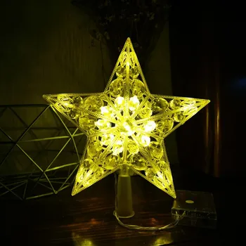 

Christmas Tree LED Star Tree Topper Xmas Tree Decoration Battery Operated Star Xmas Christmas Decor For Home