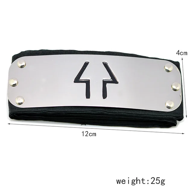 Anime Headband Leaf Village Logo Konoha Cosplay Costume Accessories black