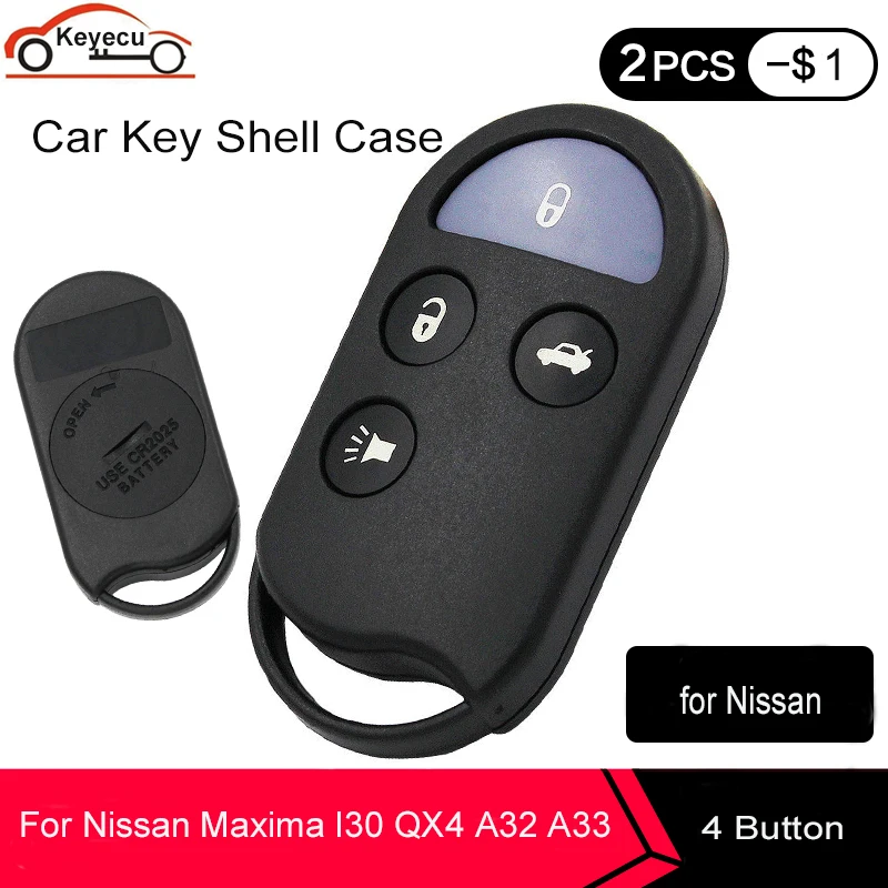 Новинка Сменный Чехол KEYECU для дистанционного ключа чехол с 4 кнопками Nissan Maxima I30 QX4