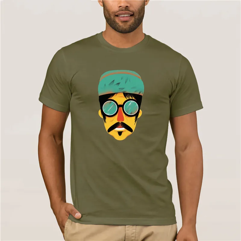 Футболка с рисунком перца чили, camiseta de dibujos animados de Anthony camiseta de verano para Hombre Camisetas - Цвет: army green