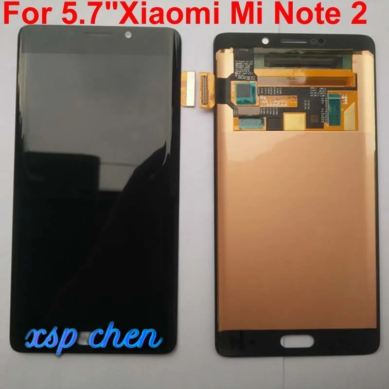 

Free shipping100% Original AMOLED for Xiaomi Mi Note 2 mi note2 LCD display 5.7 inch Touch Screen Digitizer Assembly Frame+tools