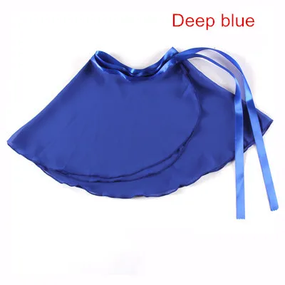 Deep Blue Новинка 15 цветов доступны Дети Девочка шифон балет танцевальный костюм с пачкой юбка скейт обернуть шарф балетное платье-пачка - Цвет: Deep Blue