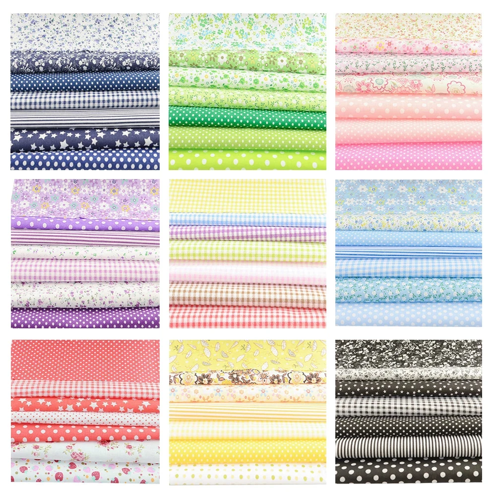 20x25cm Cotton Craft Fabric Flower Design Patchwork Printed Handmade DIY Quilting Home Sewing Material