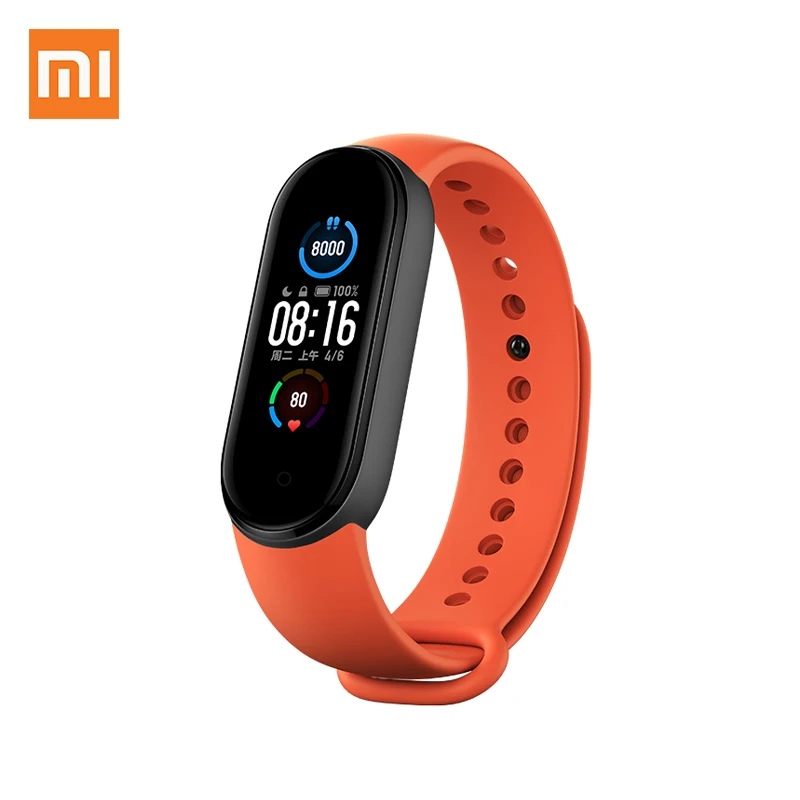 Оригинальный сменный ремешок Xiaomi для Mi band 5 безопасный кожи Браслет Band