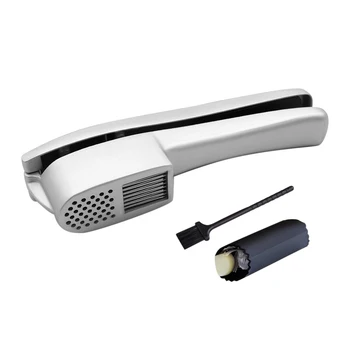

3pcs Home Mincer Garlic Press Set Dual Function Alloy Steel Rust Proof Easy Squeeze Restaurant Kitchen Handheld Crusher 2 In 1