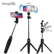 Алюминиевый Штатив для селфи Amazlife K20, монопод с пультом дистанционного управления Bluetooth для смартфонов, камер Gopro