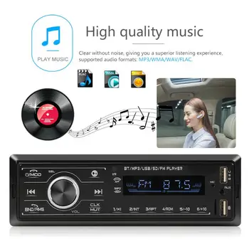 

Single DIN Car Stereo MP3 Player Bluetooth Support Multiple Audio Formats Radio Dash Digital Media Receiver​ AUX-In Dash Head