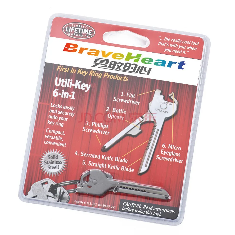 

Blister Card-Switzerland Technology Multi-functional Key Tool 6 One Folding Mini Knife Key Knife