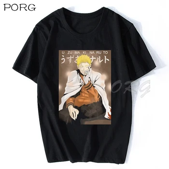 

Naruto Anime Uzumaki Short Sleeve Printed Men T Casual O-Neck Summer Street Style Cool Funny Loose Cotton 100% T-Shirt 2020