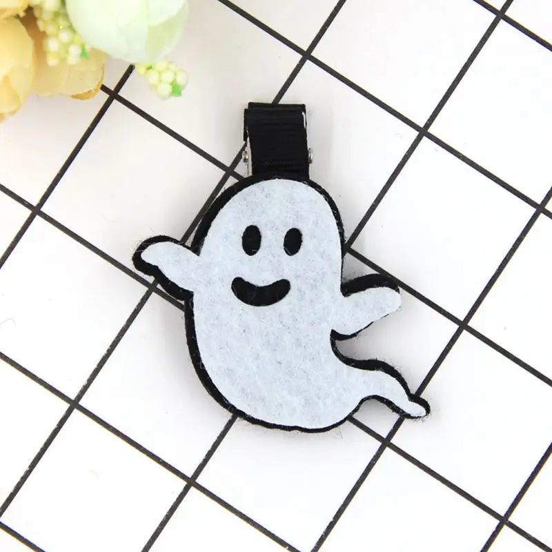 1 Set/6Pcs Boutique Cute Felt Ghost Hairpin Kawaii Halloween Party Hair Clip Headwear