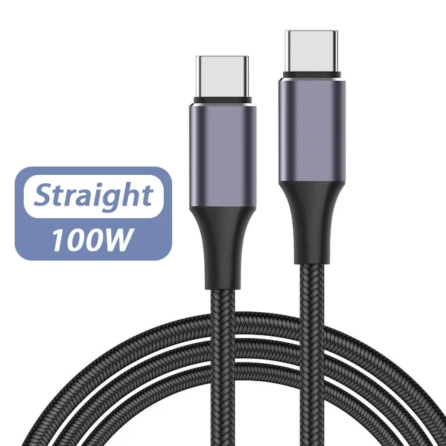 100W PD USB Type C to USB C Cable Right Angle Wire for Macbook Mobile Phone 5A Tipo C Fast Quick Charging Cord 90 Degree Cabel iphone cable Cables