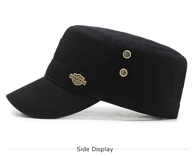 Солнцезащитная шляпа мужские военные кепки Армия Кадет шляпы хлопок Регулируемая Плоская верхняя патрульная Кепка шапки для Пап