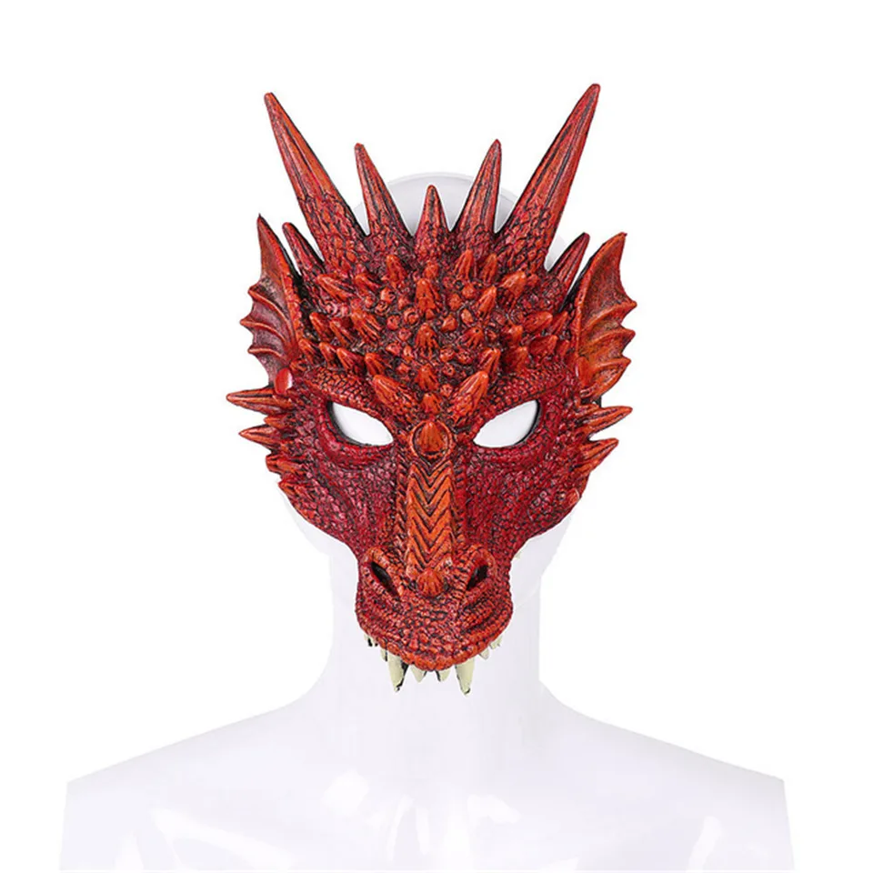 Masque Dragon 3D Halloween Eujgoov - Masque Animal Crâne Chèvre Cosplay En Mousse PU
