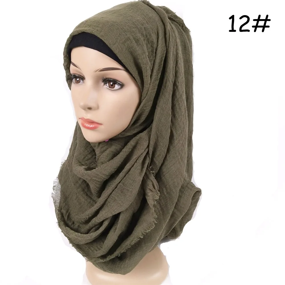 K9 женский вискозный хиджаб из хлопка, складчатый шарф, шаль из бисера, повязка на голову 180*90 см, 10 шт./партия, можно выбрать цвета