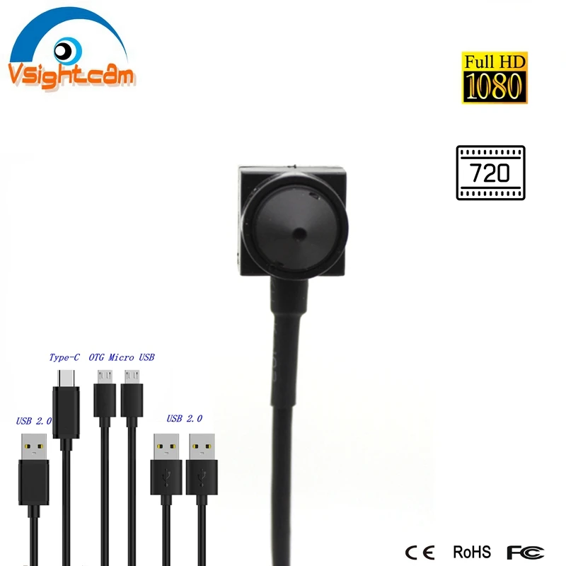 

Mini 15X15mm OTG Micro USB Camera Wide Angle Industrial Testing 1080P Full HD Industry USB 2.0 Type-C Camera