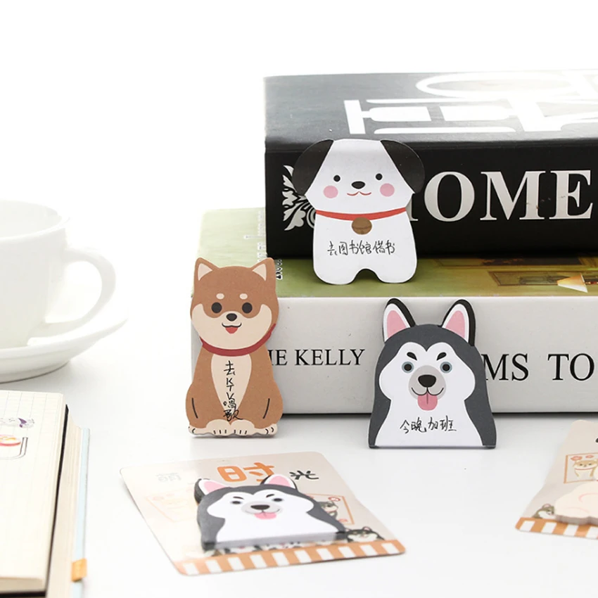 30 шт./упак. Akita Inu Husky Милая вкладка собачка бумажные липкие Примечания офисное