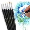 SeamiArt 6Pcs Fine Hook Line Pen Different Size 000 00 0 1 2 3 Paint Brush Artist Gouche Watercolor Acrylic Painting Supplies 4