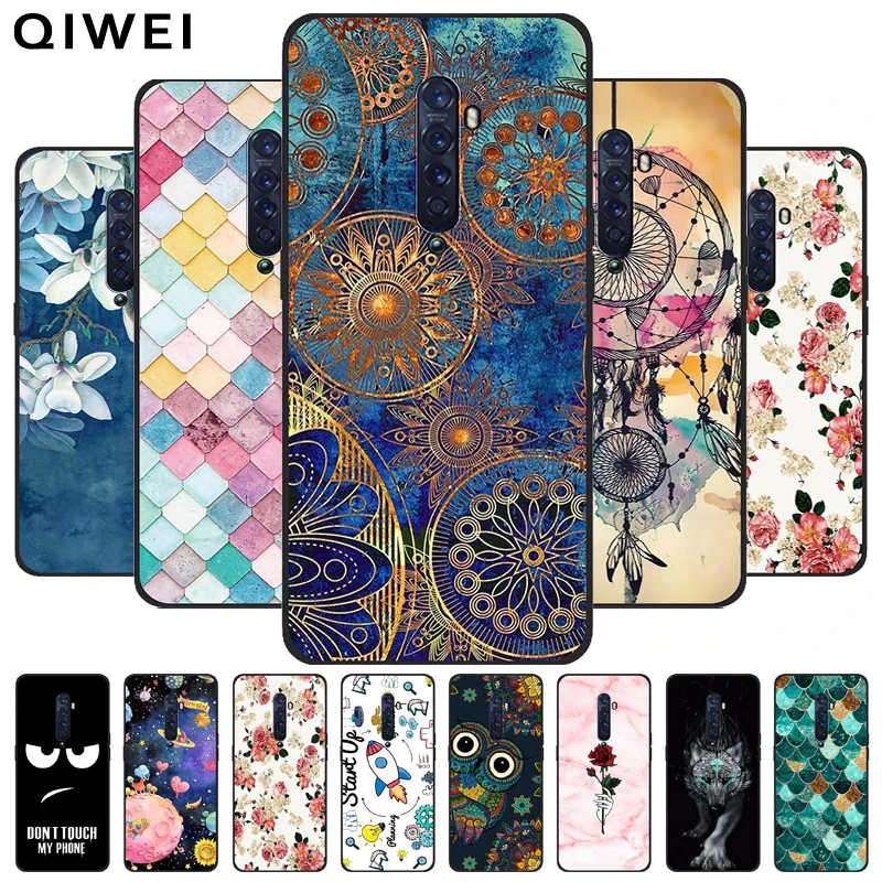 Чехол для OPPO Reno 2 Симпатичные тонкие Мультяшные Чехлы задняя крышка из мягкого