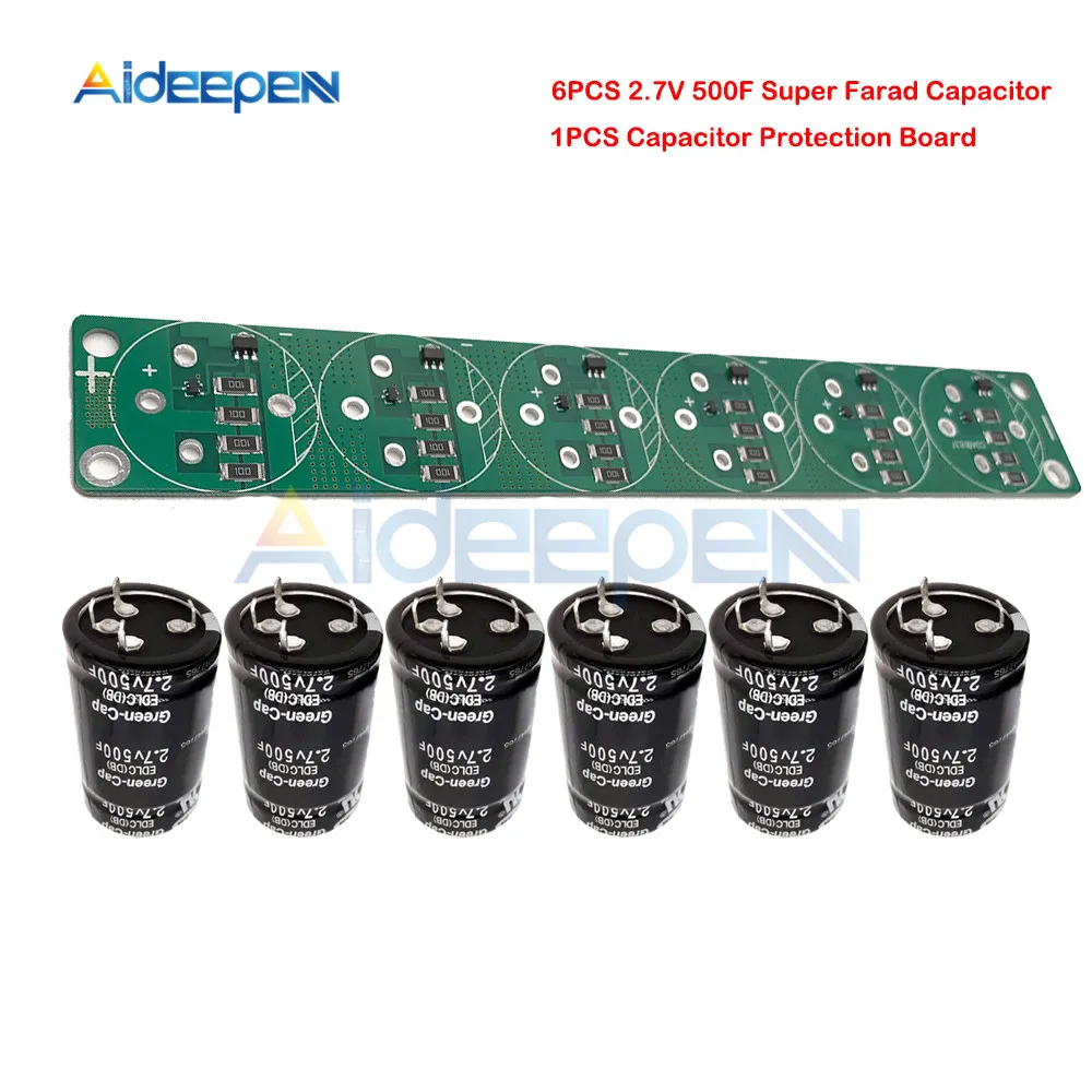 Конденсатор Super Farad 2 7 в 500F 6 шт./компл. конденсаторы с сквозным отверстием общего