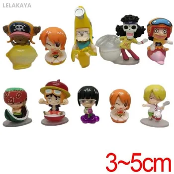 

10pcs/lot ONE PIECE Strong World Fruit Party Tony Chopper Mini Version Anime Action Figure PVC 5cm Model Collection Sanji Figure