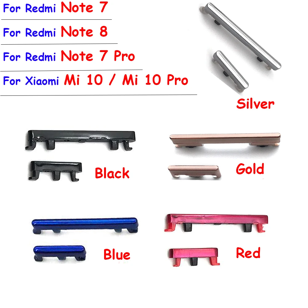 

NEW Side Power Key + Volume Button For Xiaomi Mi 10 Pro Redmi Note 7 8 9 Pro 9S ON OFF Volume Up Down Replace Repair Parts