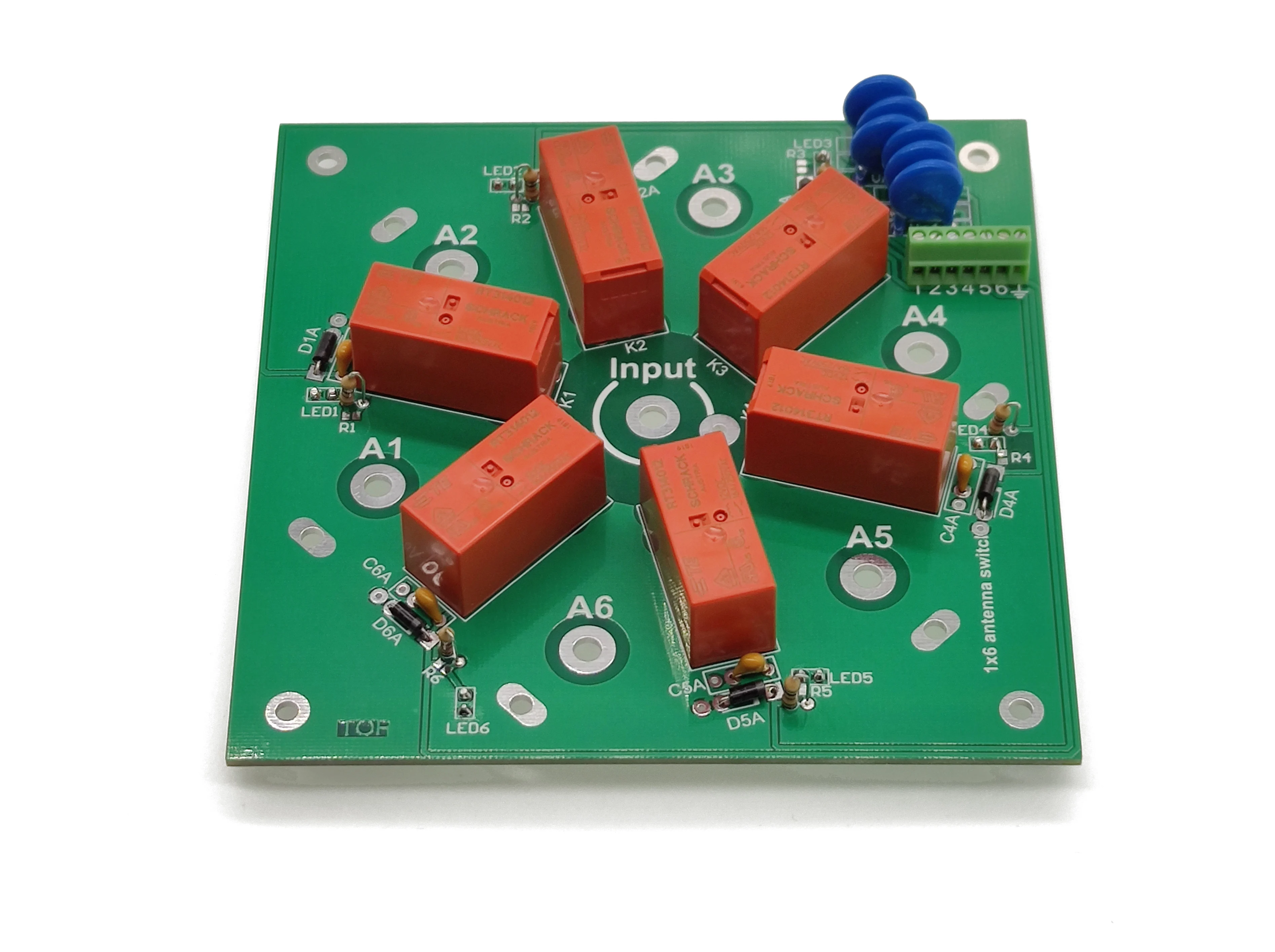 6-way DIY Kit 6:1 Coax Remote Antenna Switch SO-239 1.8MHz--60MHz