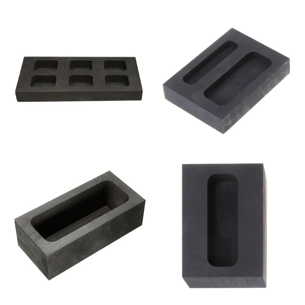 4pcs Black Graphite Furnace Casting Foundry Crucible Melting Tool Ingot Moulds 4pcs Black Graphite Furnace Casting Foundry Crucible Melting Tool Ingot Moulds